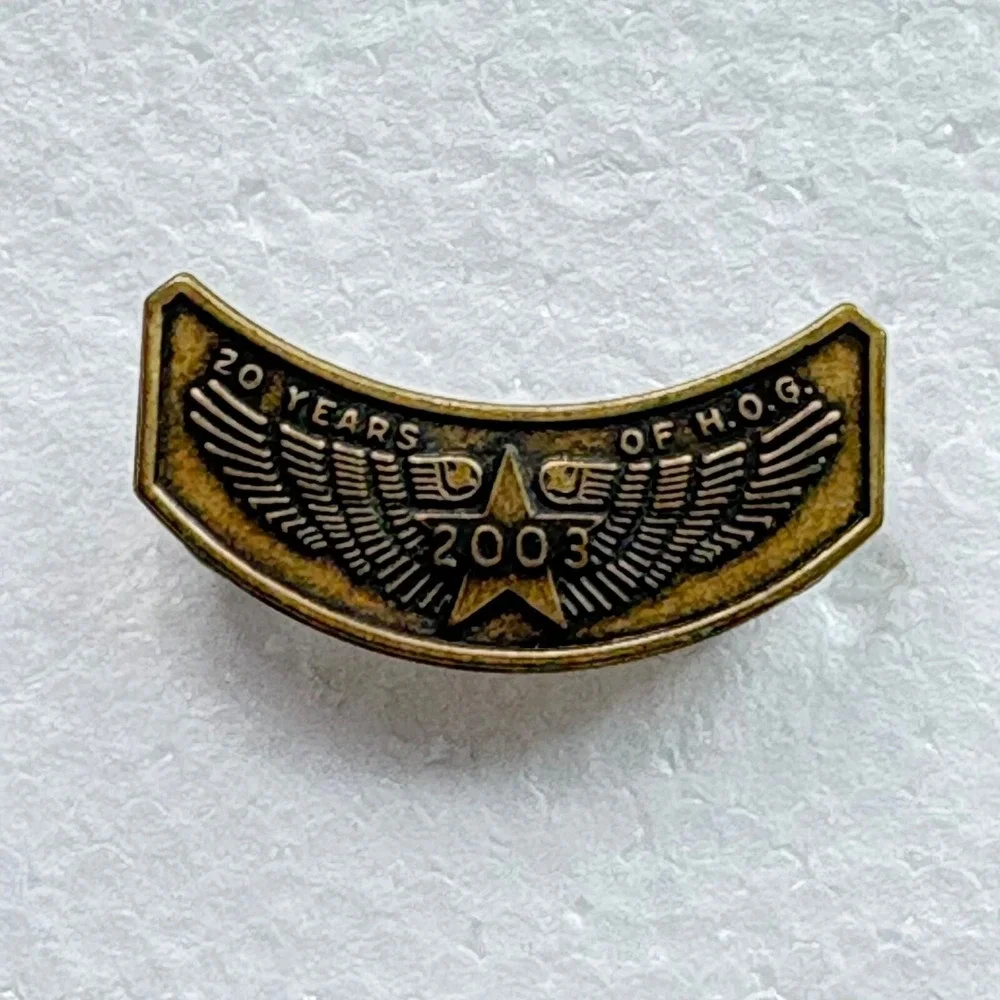 Vintage 2003 Harley-Davidson H.O.G. Owners Group 20 Years Commemorative Pin Back
